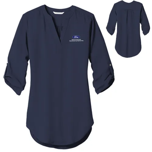 Ladies Tunic Blouse- Navy