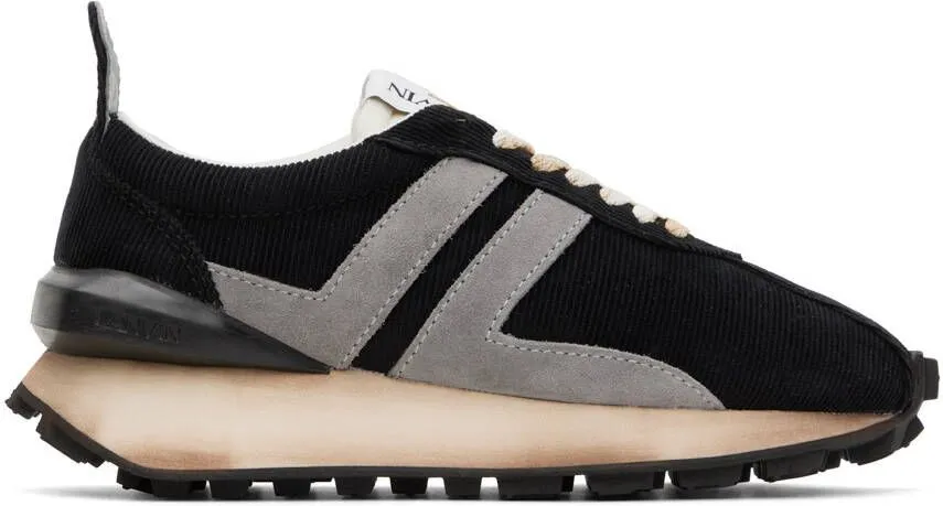 Lanvin Black & Gray Bumper Sneakers