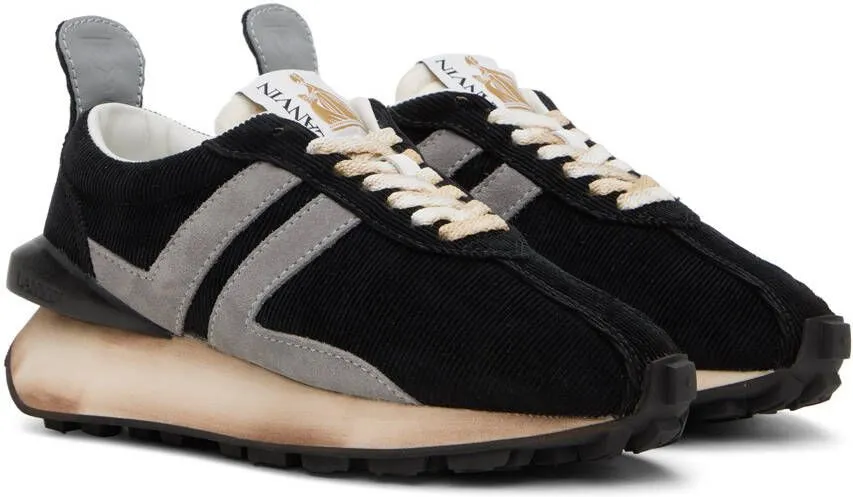 Lanvin Black & Gray Bumper Sneakers