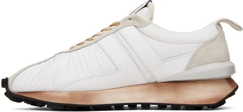 Lanvin White & Beige Bumpr Sneakers