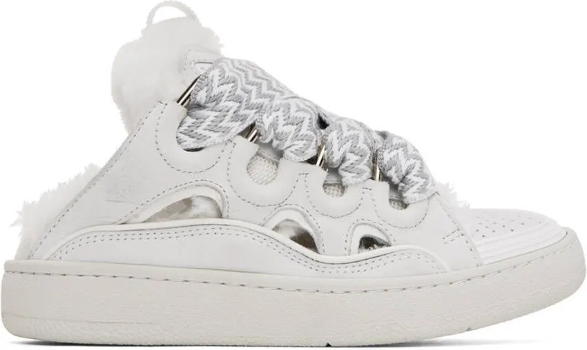 Lanvin White Curb Mule Sneakers