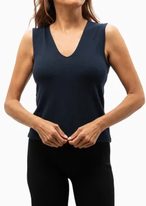 Lauren V Neck Vest | Navy