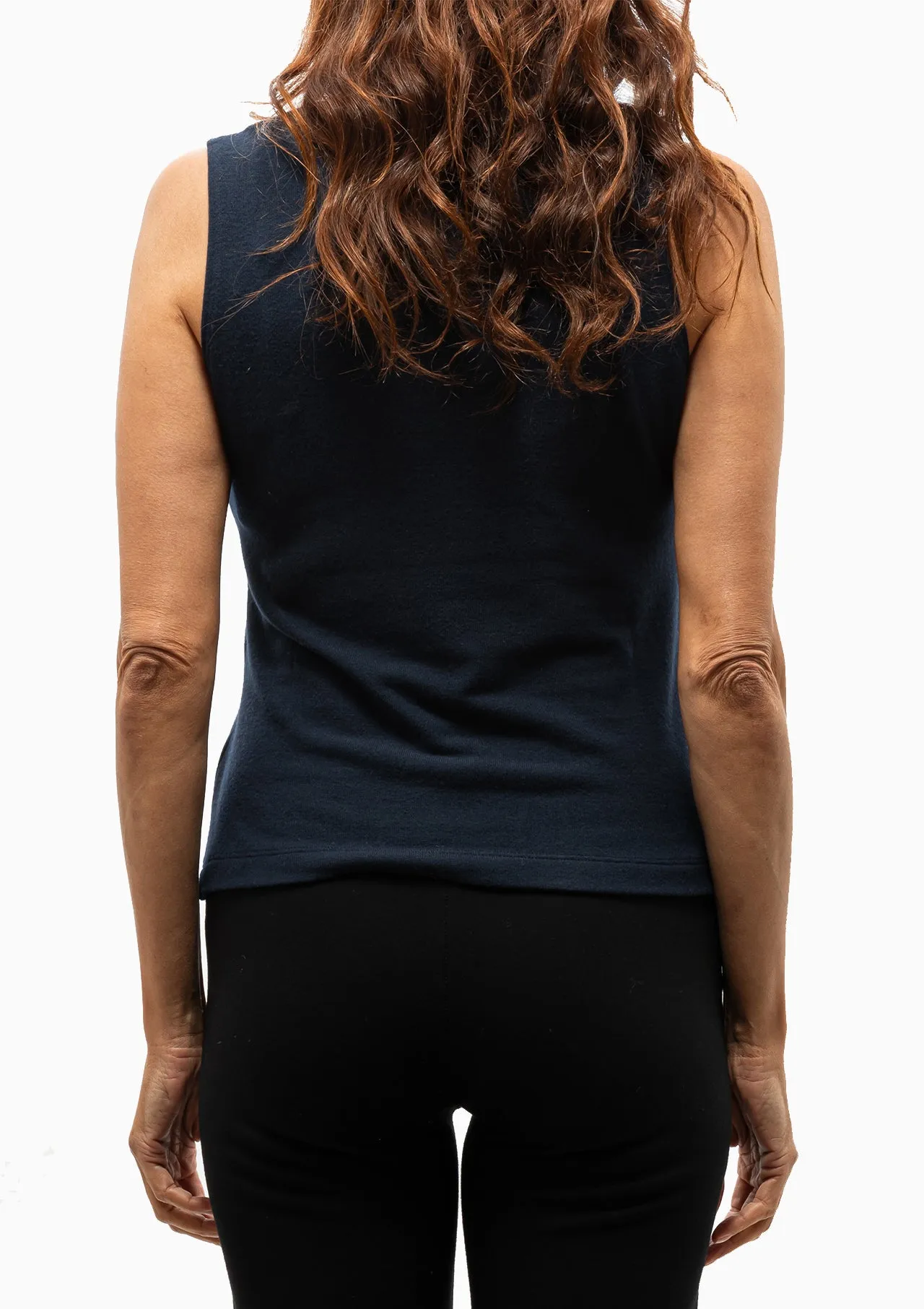 Lauren V Neck Vest | Navy