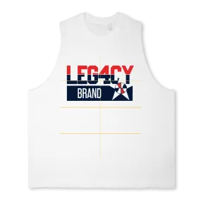 LEGACY_3  Bright white Oversized Vest.