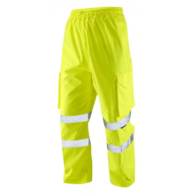 Leo Workwear L01 Appledore Hi-Vis Waterproof Yellow Overtrousers