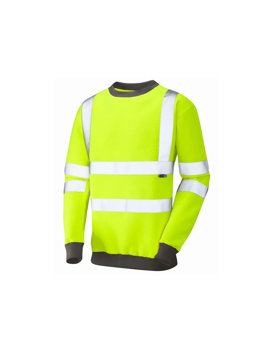 Leo Workwear - SS05 Winkleigh Class 3 Crew Neck Sweatshirt - Yellow - 2020ppe Size S