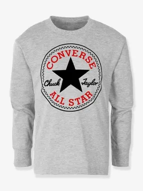 Long Sleeve Top for Children, Chuck Patch by CONVERSE - grey