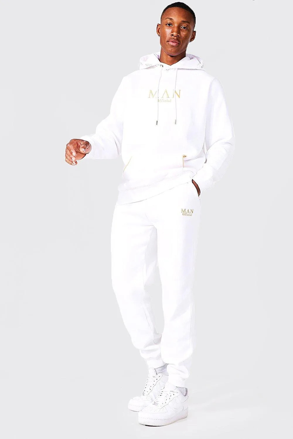 Man Gold Hooded Tracksuit