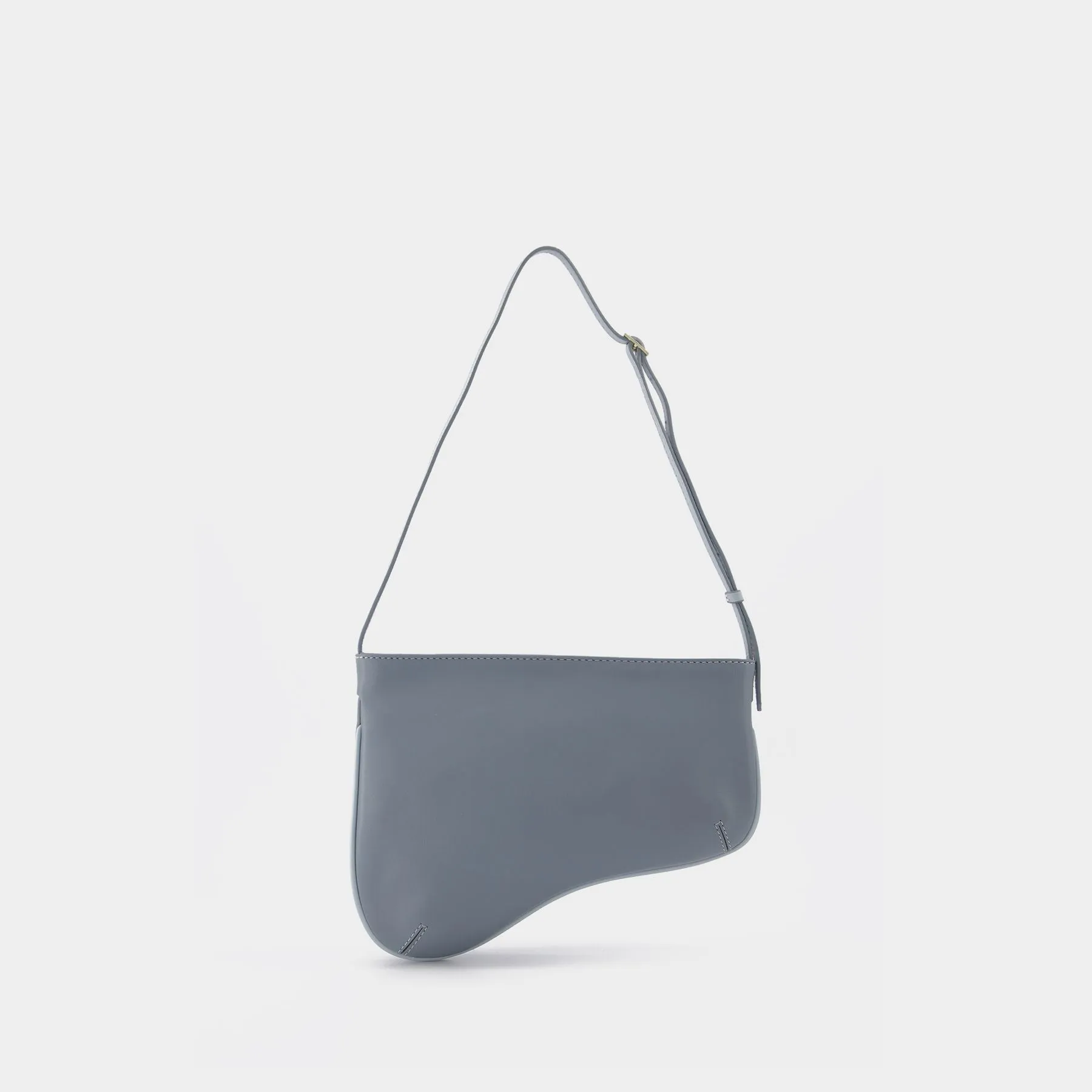 Manu Atelier  Curve Bag in Blue Leather