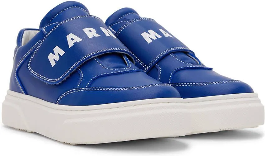 Marni Kids Blue Velcro Sneakers