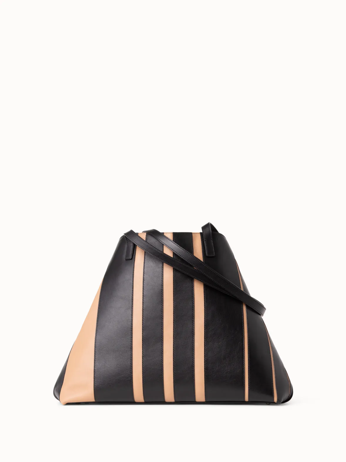 Medium Ai Shoulder Bag in Leather Stripes