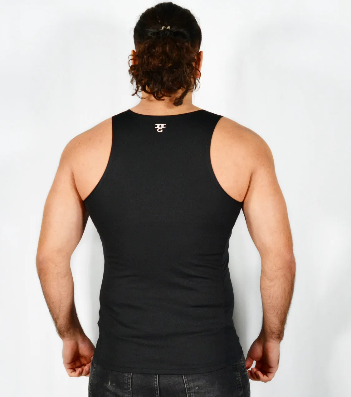 Mens O.G 1 Sports Black Fit Tank Vest Top