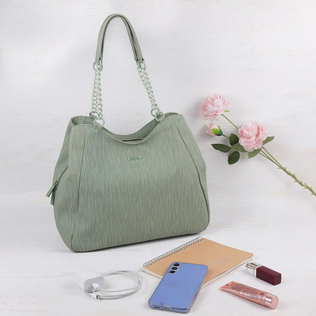 Metro Women Green Shoulder Bag