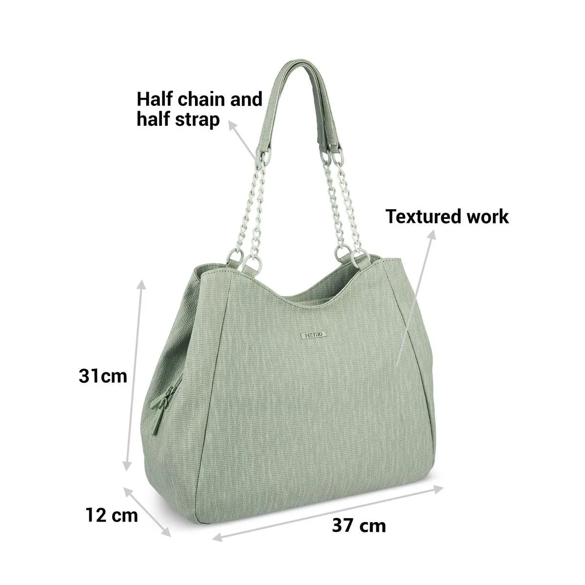 Metro Women Green Shoulder Bag