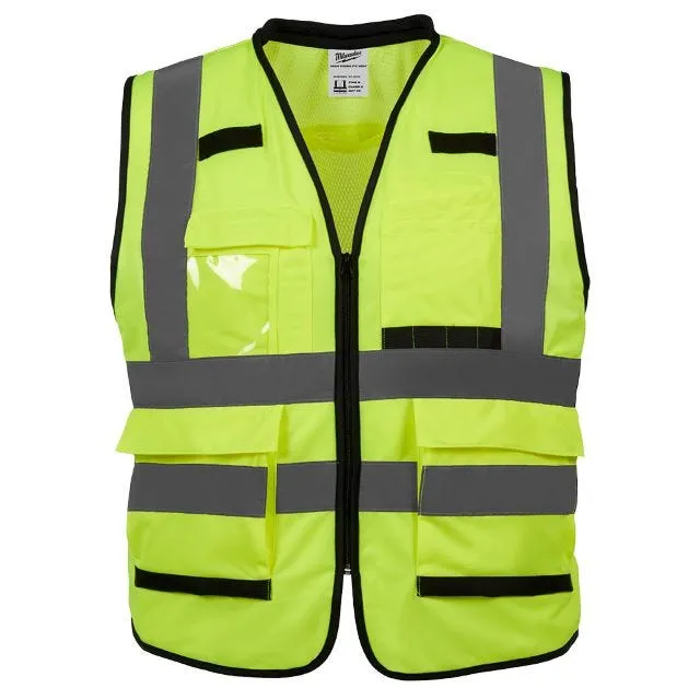 Milwaukee Tools ANSI Class 2 15 Pocket Performance Safety Vest Hi-Vis Yellow 48-73-504