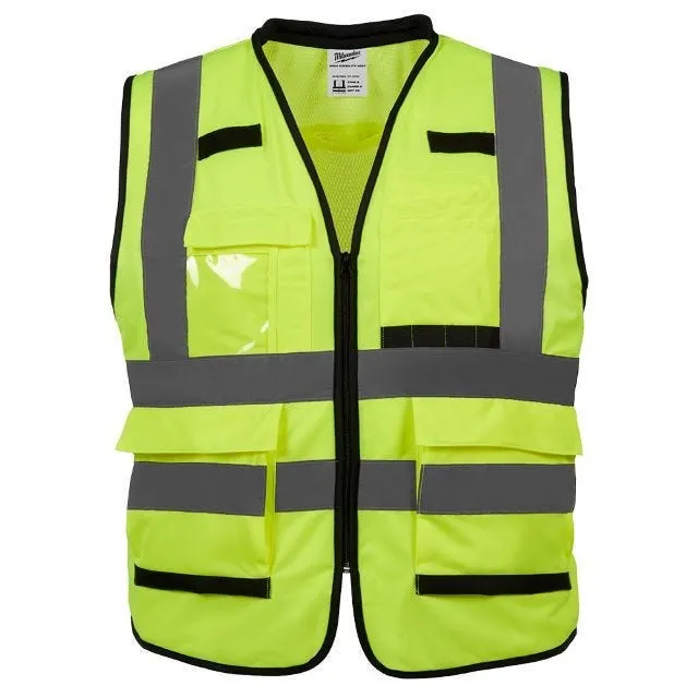 Milwaukee Tools ANSI Class 2 15 Pocket Performance Safety Vest Hi-Vis Yellow 48-73-504