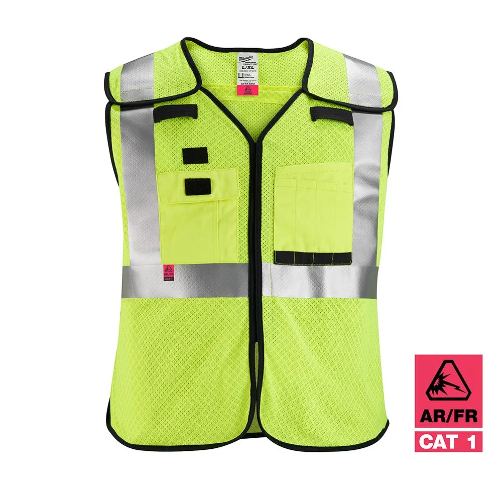 Milwaukee Tools AR/FR Cat. 1 Class 2 Breakaway Mesh Safety Vest High Vis 48-73-521