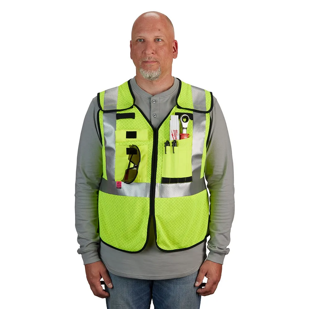 Milwaukee Tools AR/FR Cat. 1 Class 2 Breakaway Mesh Safety Vest High Vis 48-73-521