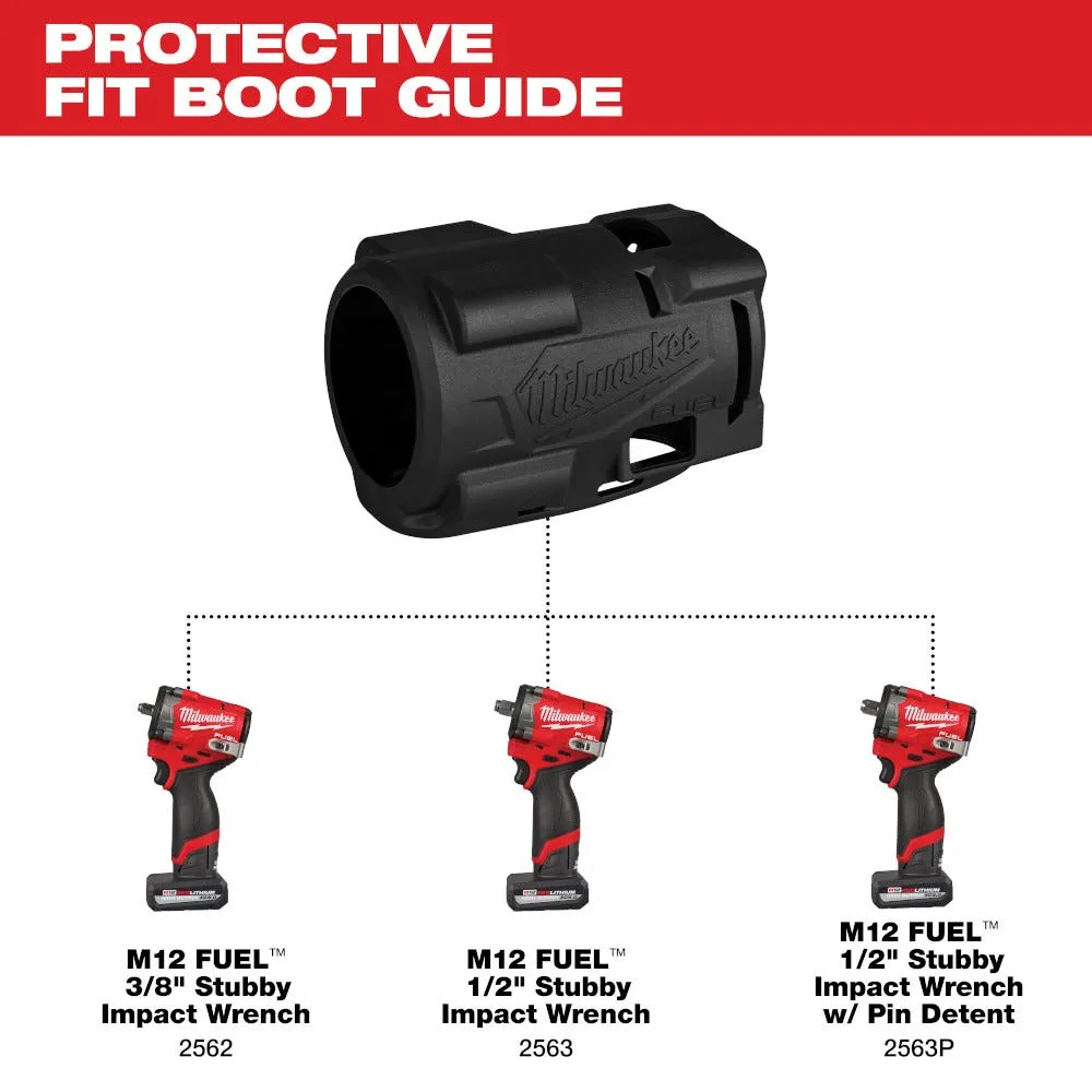 Milwaukee Tools M12 FUEL Stubby Impact Wrench Protective Boot 49-16-2562