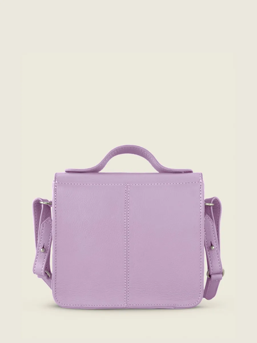 Mini Purple Leather Cross-Body Bag for Women - Mademoiselle George XS Pastel Lilac | PAUL MARIUS