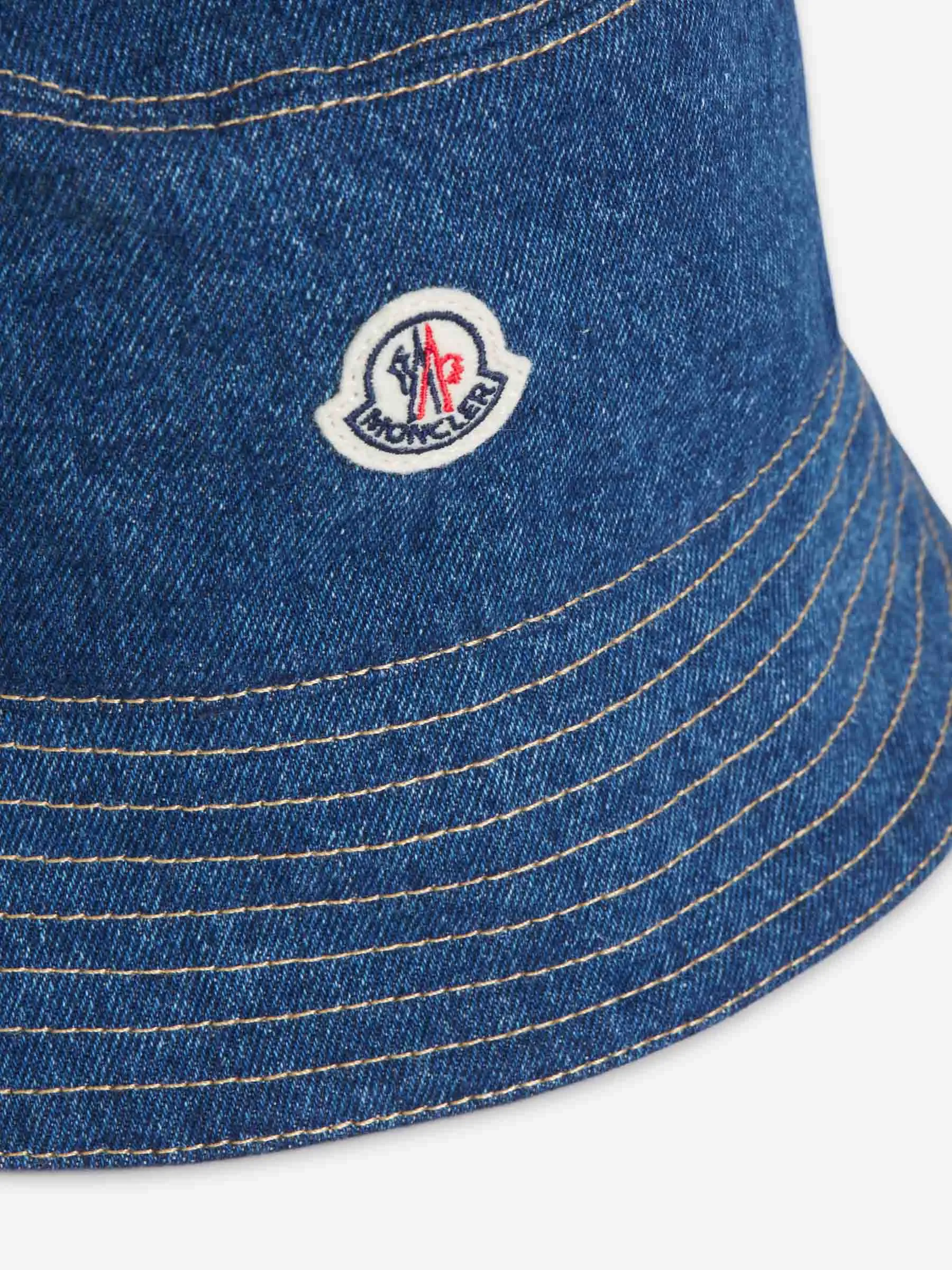 Moncler Denim Logo Fisherman Hat 