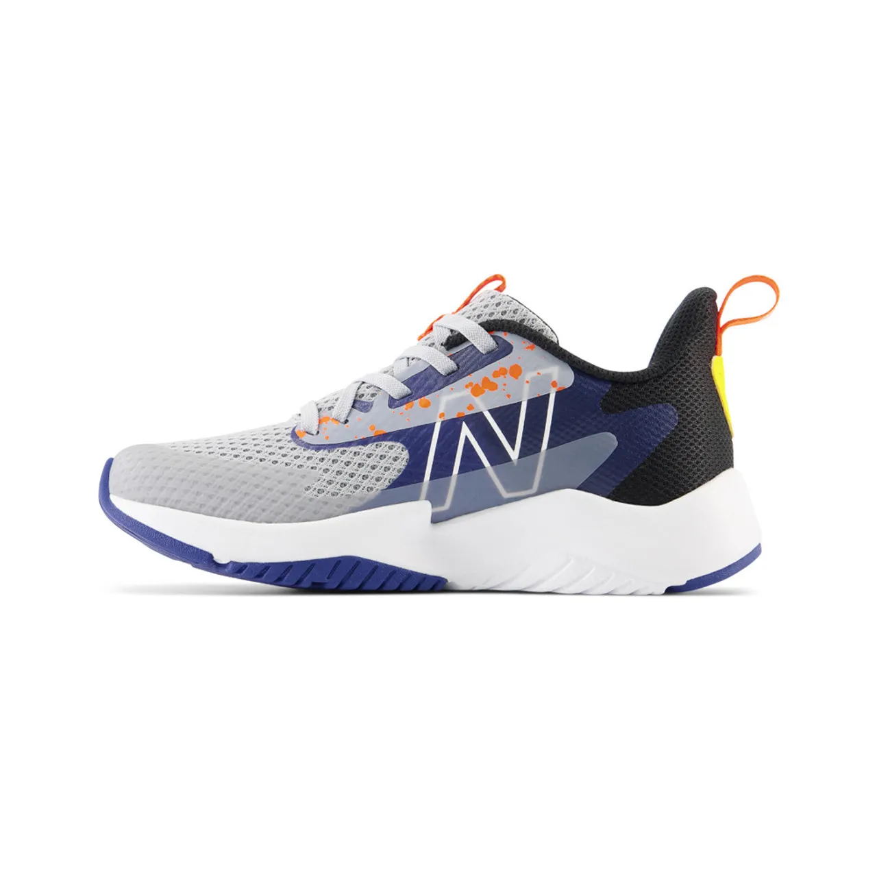 New Balance Big Kids Rave Run v2 - Rain Cloud / Night Sky / Blaze Orange