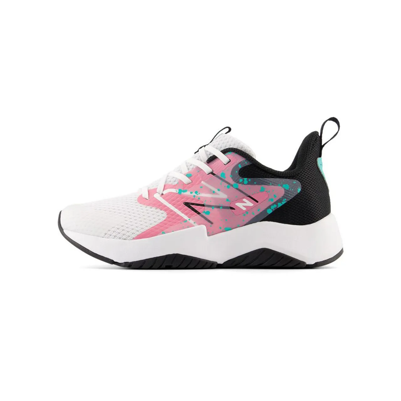 New Balance Little Kids Rave Run v2 - White / Real Pink / Black