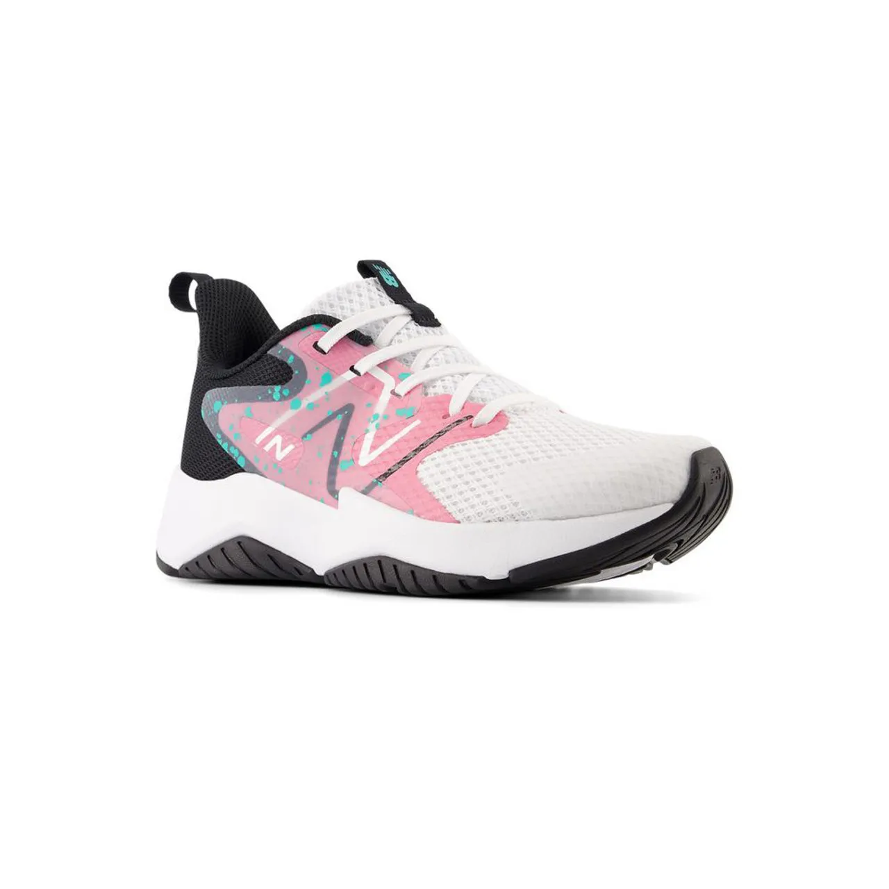 New Balance Little Kids Rave Run v2 - White / Real Pink / Black