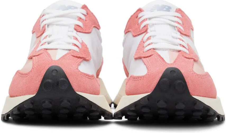 New Balance Pink & White 327 Sneakers