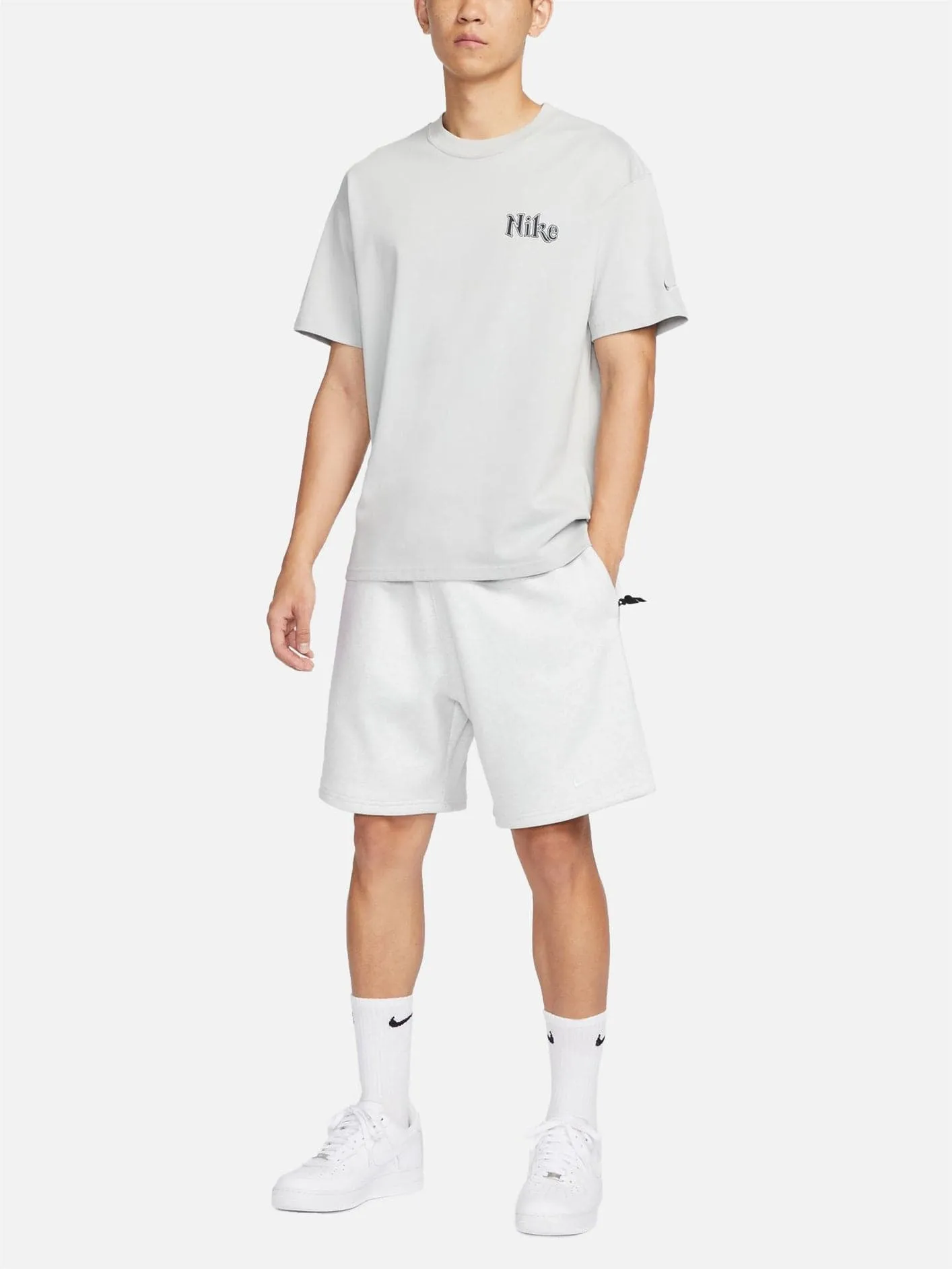 NIKE Nike Solo Swoosh Fleece Shorts - White