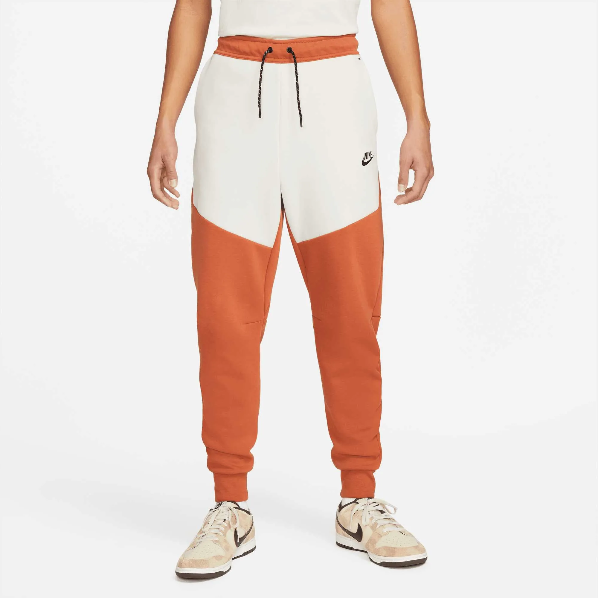 Nike Tech Fleece Color Block Jogger Rust Tan