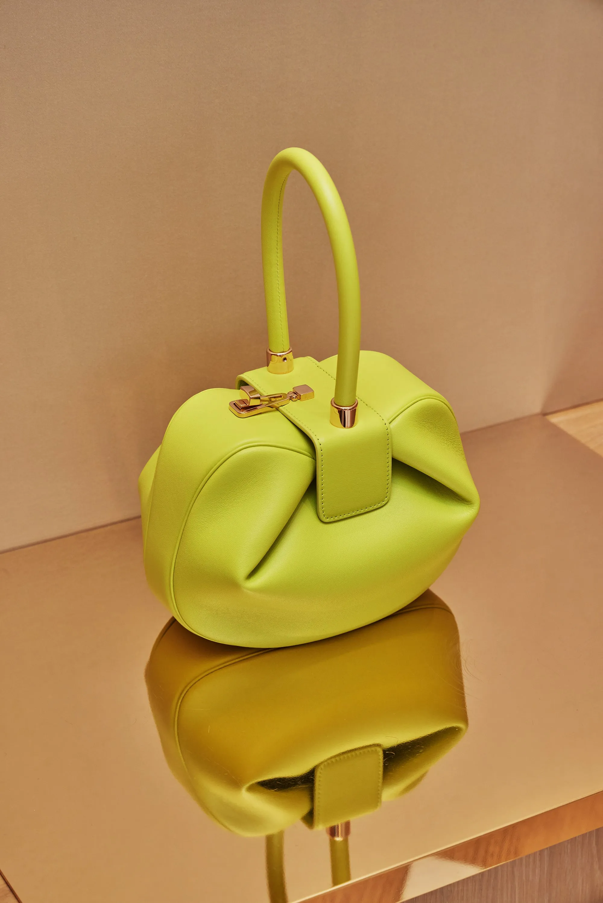 Nina Bag in Lime Adamite Nappa Leather