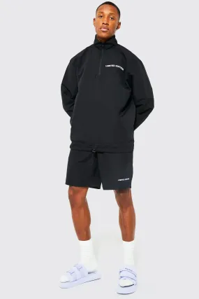 Nylon Limited Half  Zip Short Tracksuit