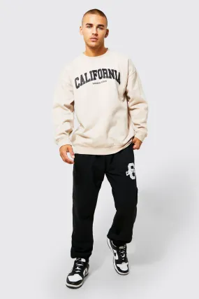 Oversized California Sweatshirt Tracksuit | boohooMAN UK