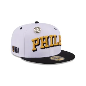 Philadelphia 76ers 70th Anniversary 59FIFTY Fitted Hat