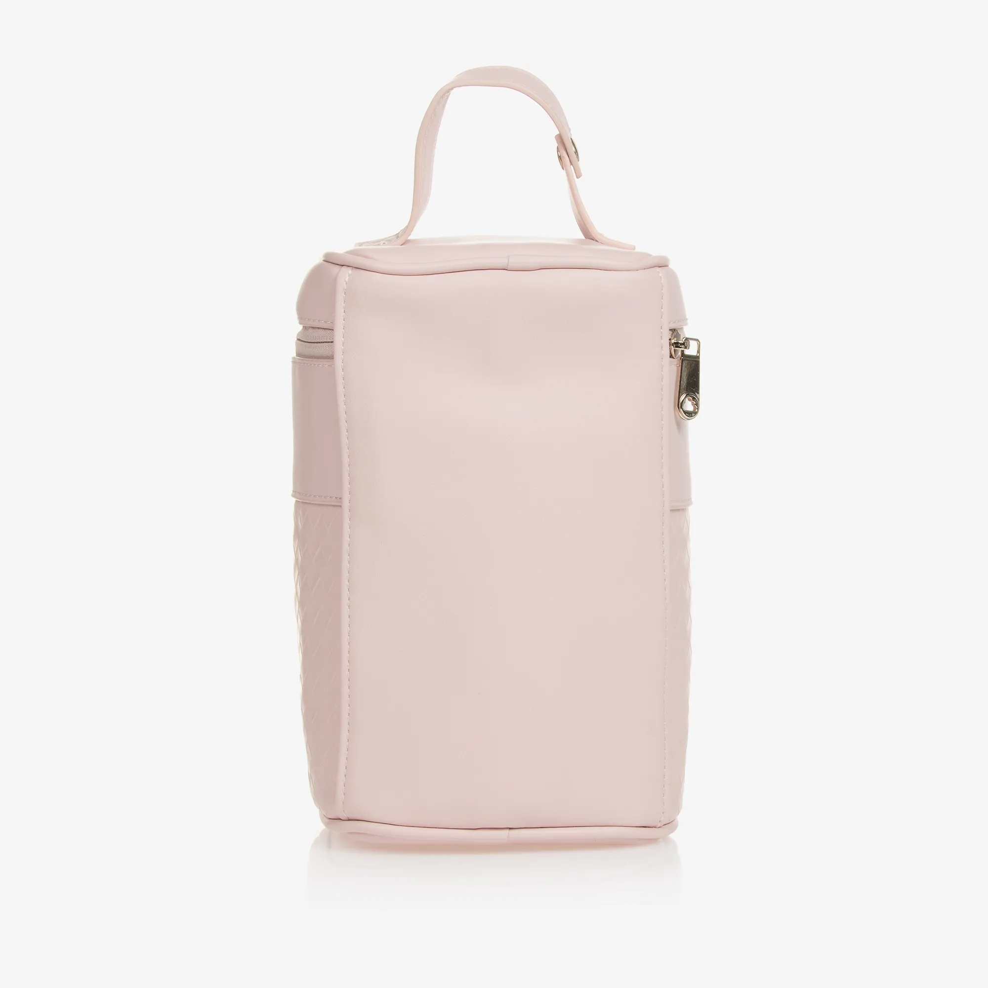 Pink Faux Leather Bottle Bag (21cm)