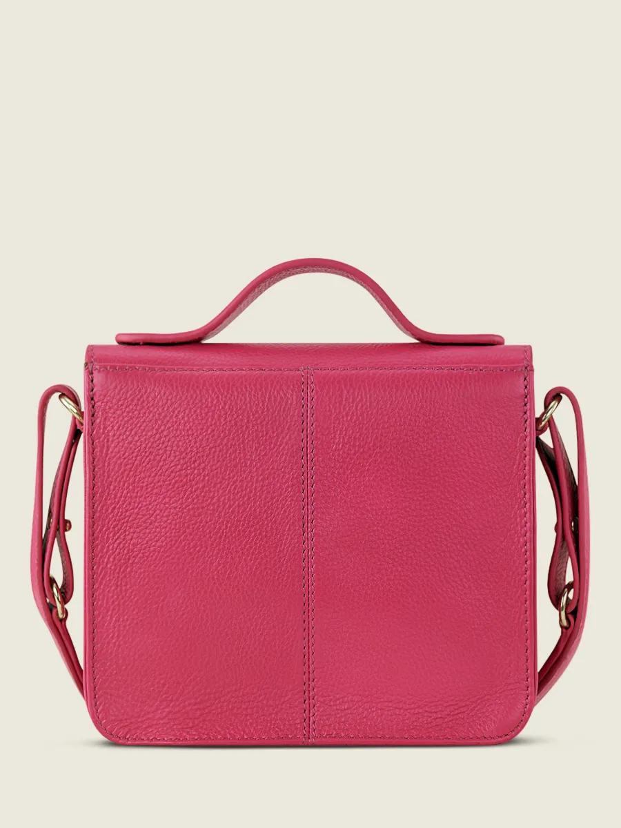 Pink Leather Mini Cross-body Bag for Women - Mademoiselle George XS Sorbet Raspberry | PAUL MARIUS