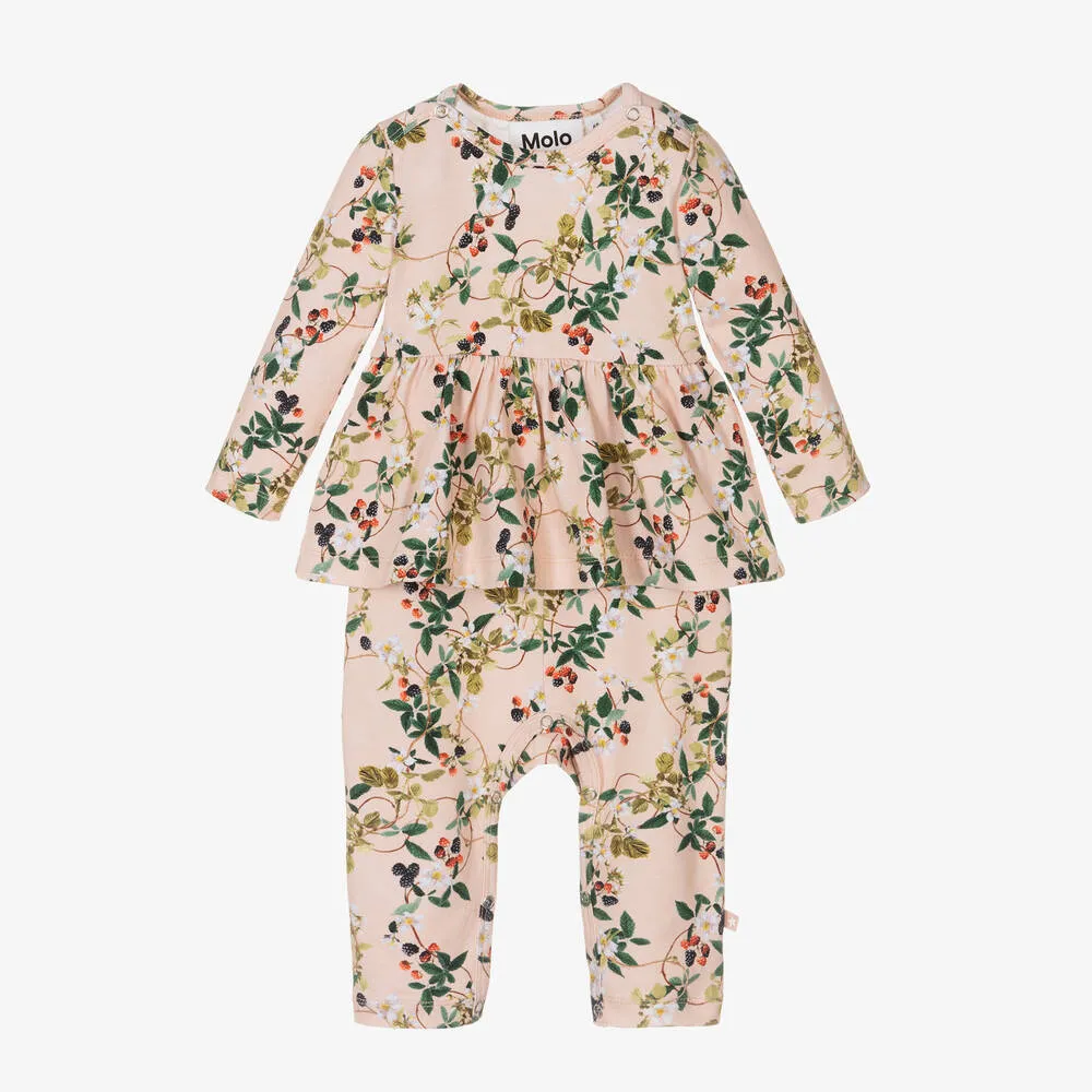 Pink Organic Cotton Baby Romper