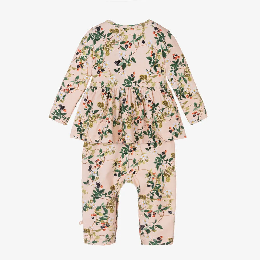 Pink Organic Cotton Baby Romper