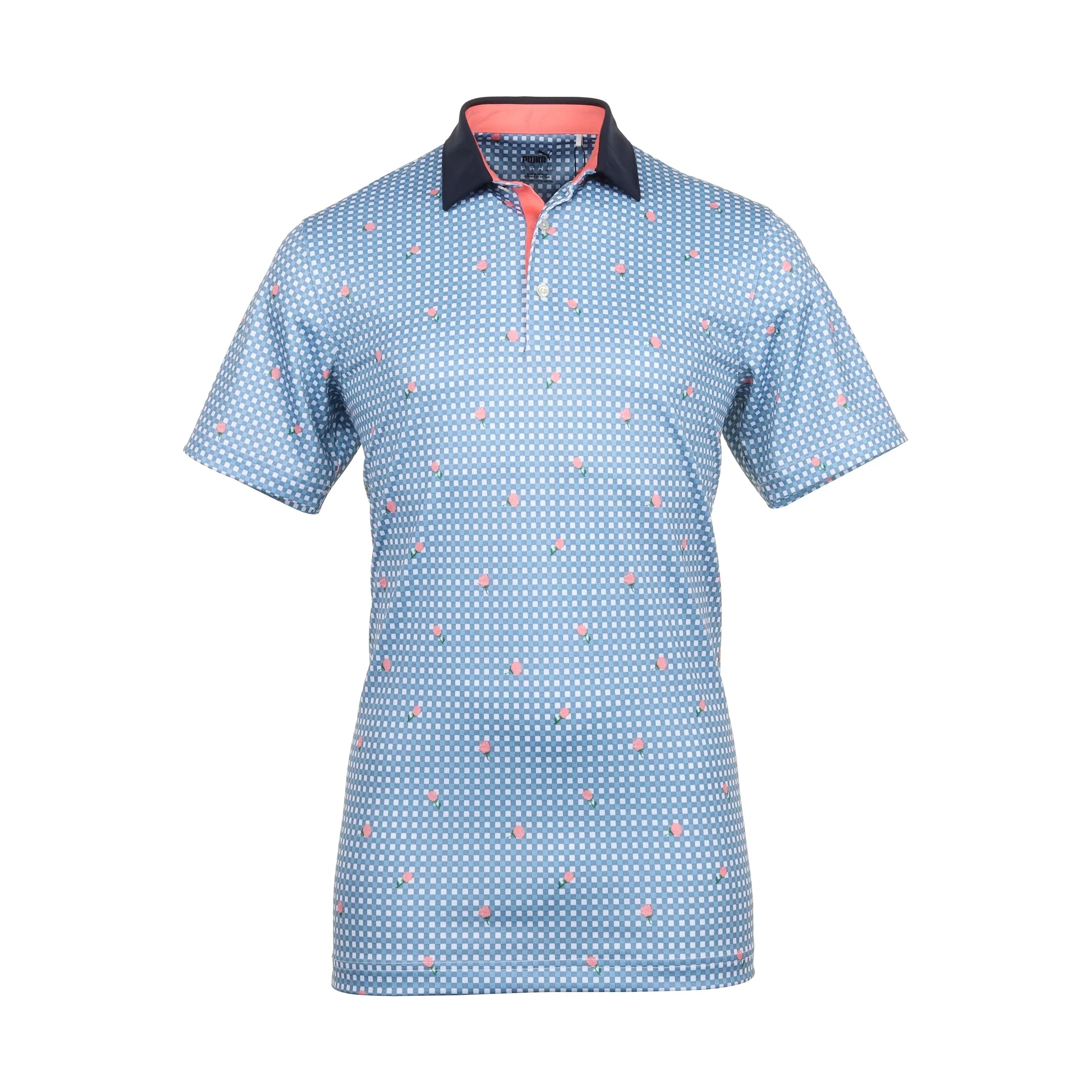 Puma Golf Gingham Pique Polo Shirt