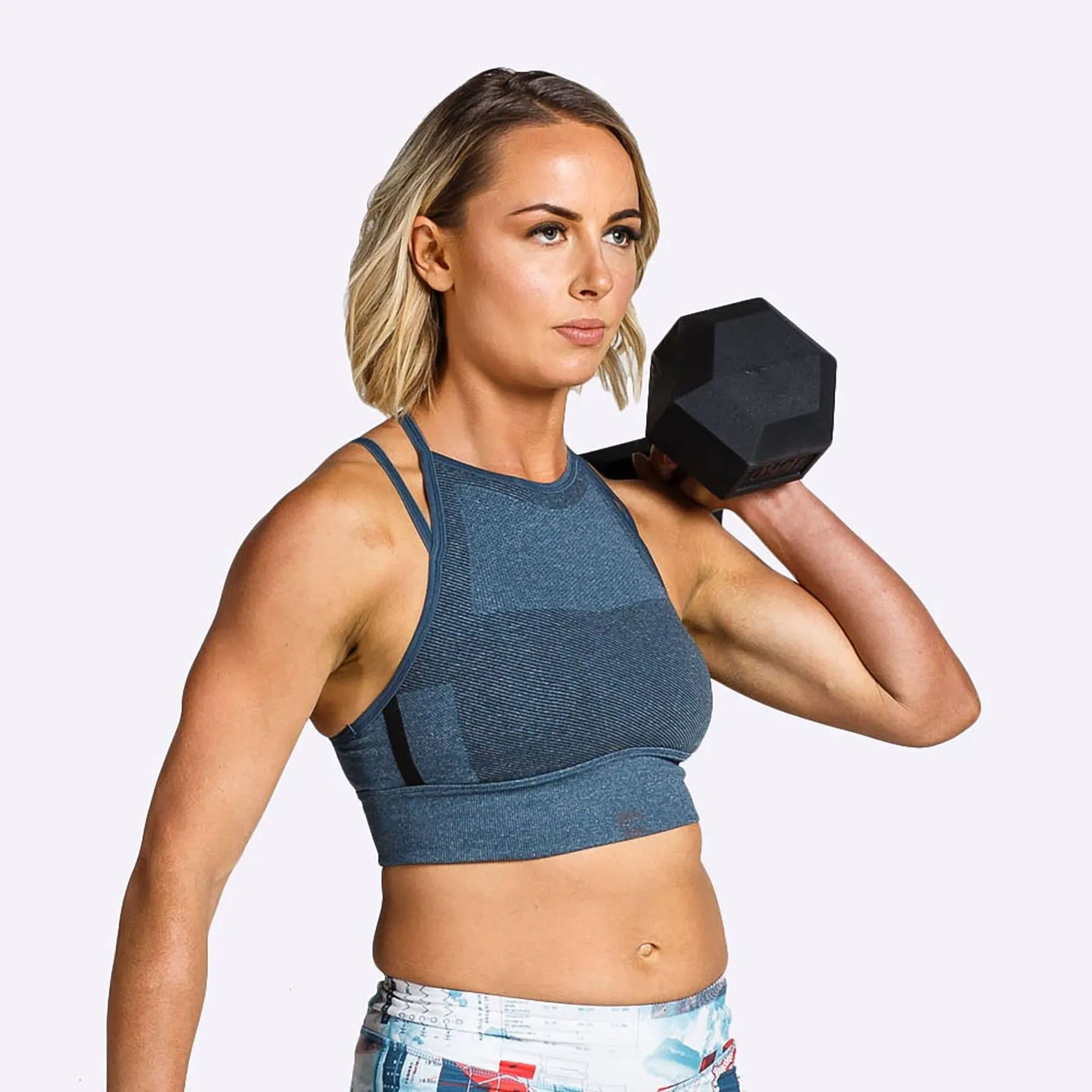 Reebok - Women's CrossFit MyoKnit Bra - Blue Hills/Black