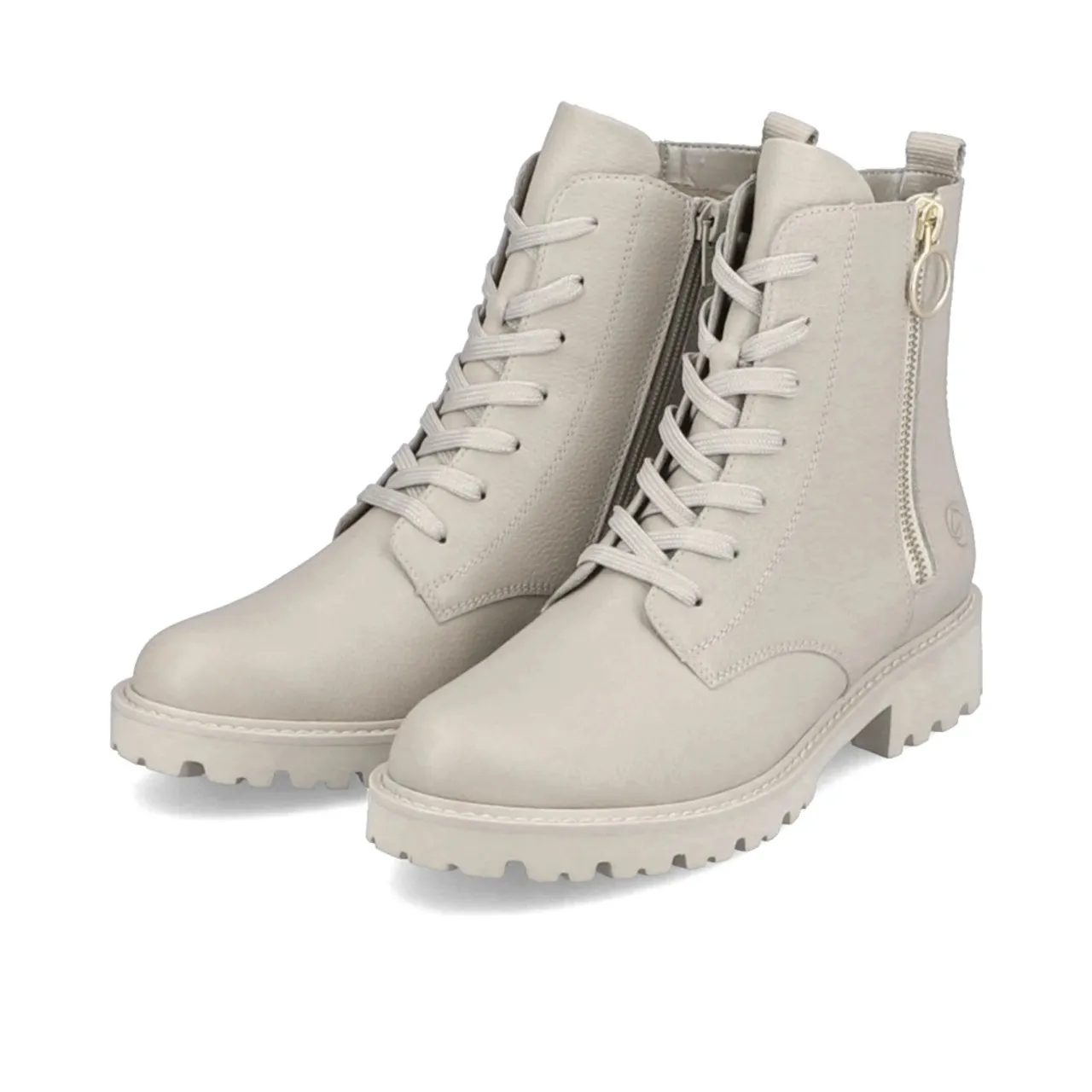 Remonte D8671-60 Beige Leather Biker Boot