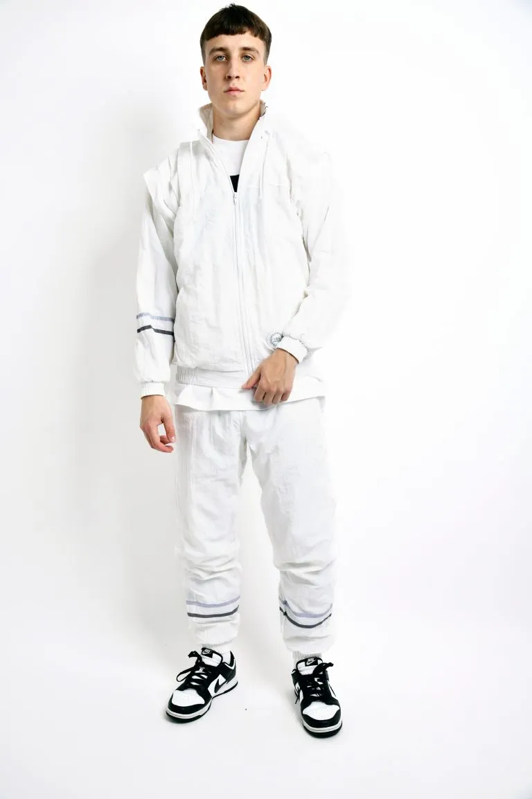 Retro rave full tracksuit set white