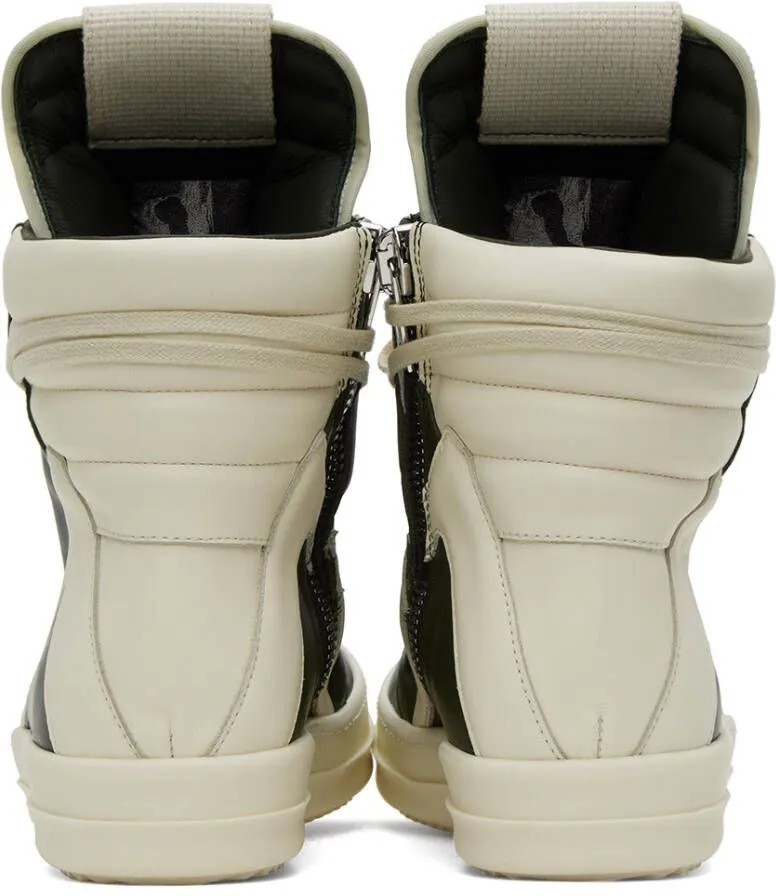 Rick Owens Green Geobasket Sneakers