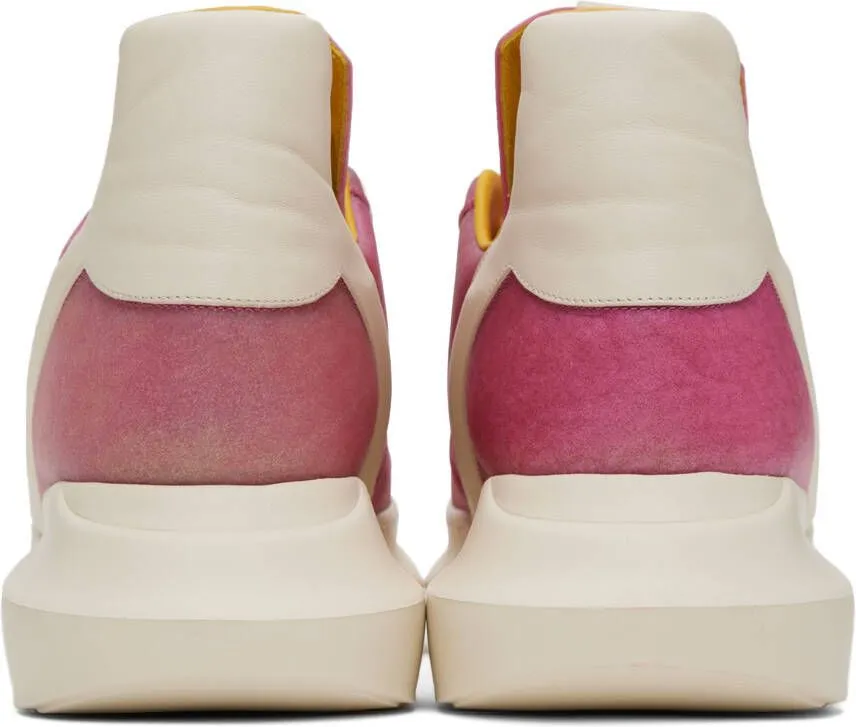 Rick Owens Pink Geo Geth Sneakers