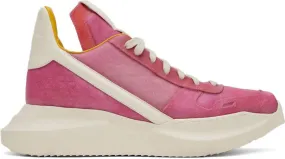 Rick Owens Pink Geo Geth Sneakers