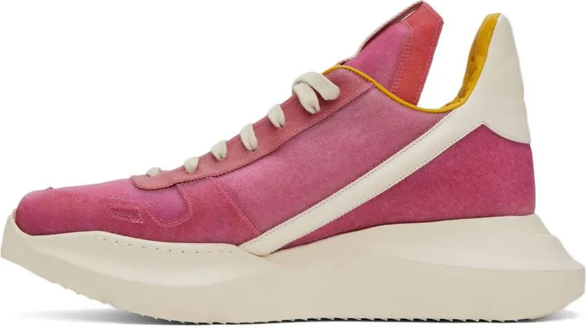 Rick Owens Pink Geo Geth Sneakers