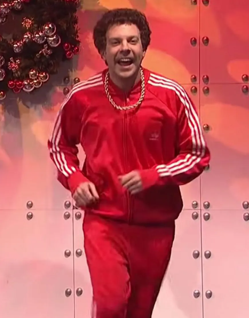 Saturday Night Live Jason Sudeikis Red Tracksuit | Ujackets.com - 40%Off