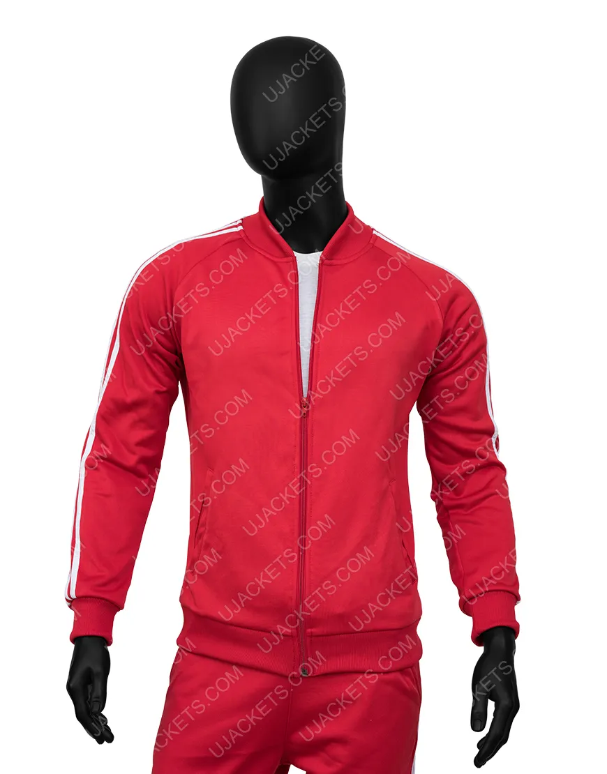 Saturday Night Live Jason Sudeikis Red Tracksuit | Ujackets.com - 40%Off