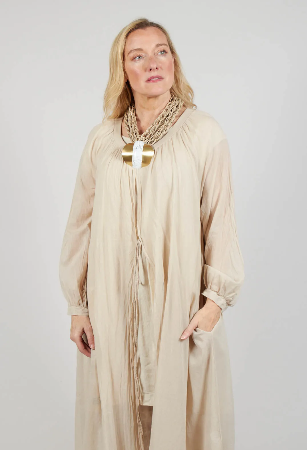 Sheer Tunic in Oatmeal